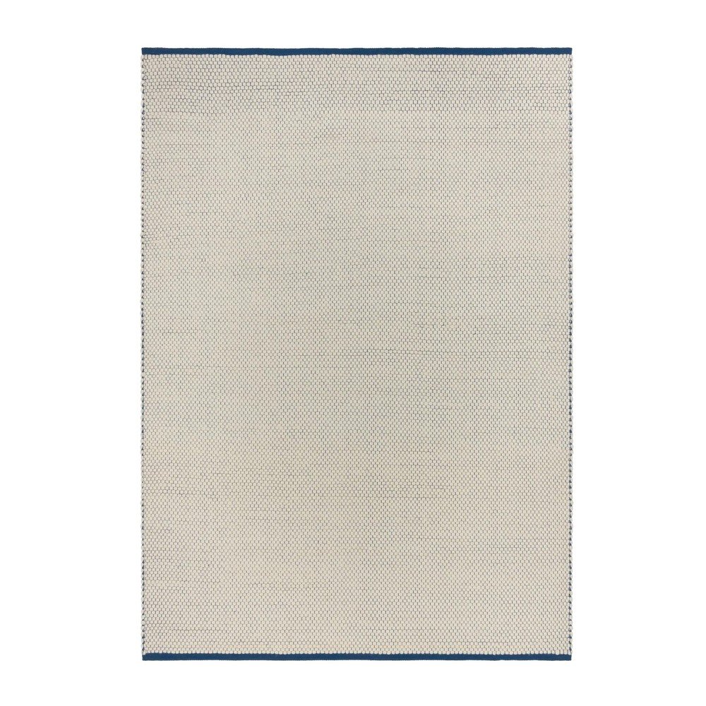 Modrý/béžový ručně tkaný vlněný koberec 200x300 cm Lenu – noo.ma v:1916498