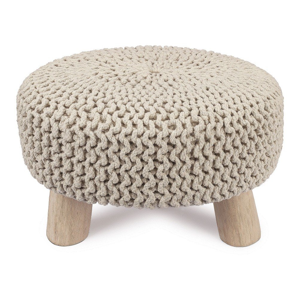 Béžová taburetka HF Living Nature Stocky, ø 50 cm v:758916