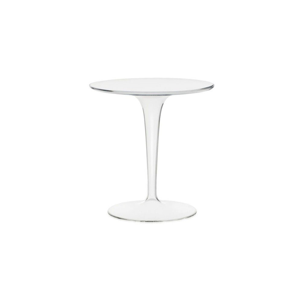 Bílý stolek Kartell Tip Top Glass v:1073694