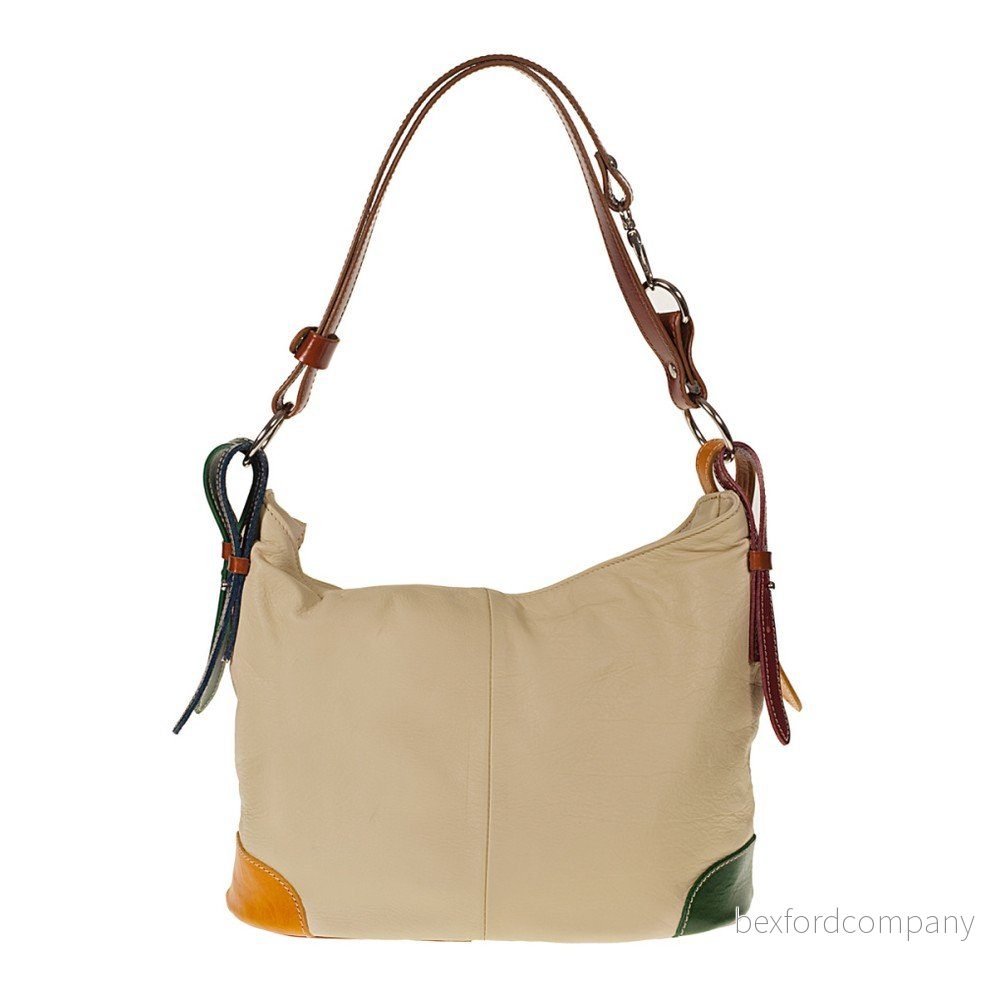 Béžová kožená kabelka Pitti Bags Coretta v:793342
