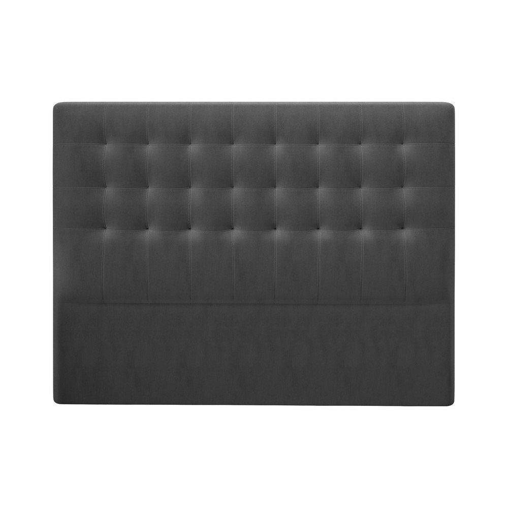 Tmavě šedé čelo postele se sametovým potahem Windsor & Co Sofas Athena, 140 x 120 cm v:1299586
