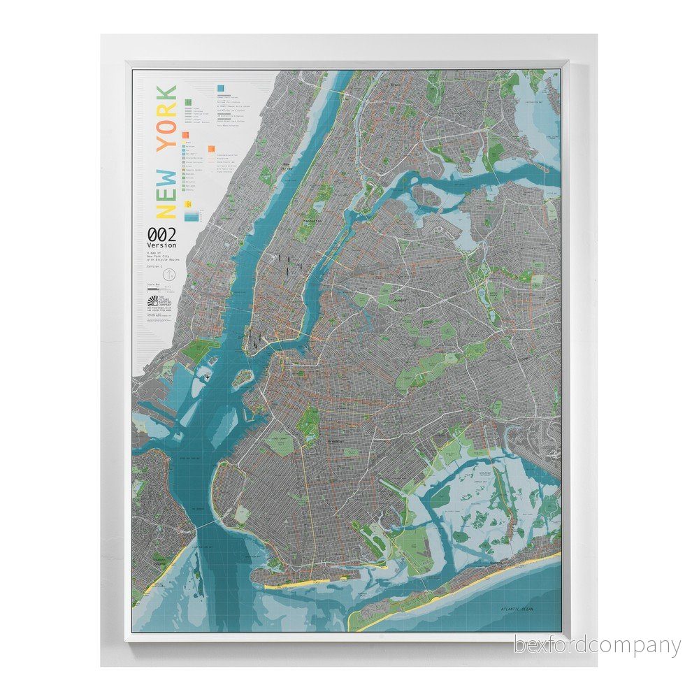 Mapa New Yorku The Future Mapping Company New York City, 130 x 100 cm v:1174226