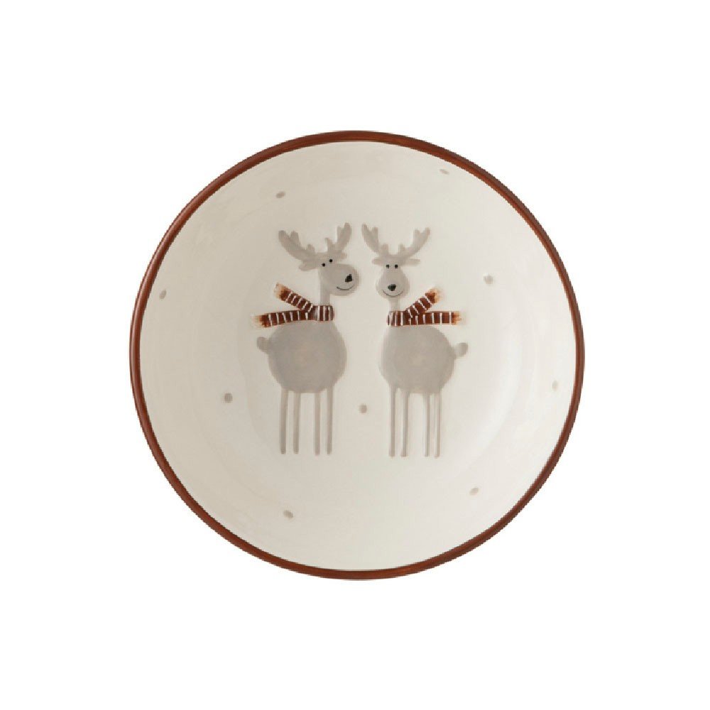 Keramická miska J-Line Reindeers, ⌀ 17 cm v:1153240