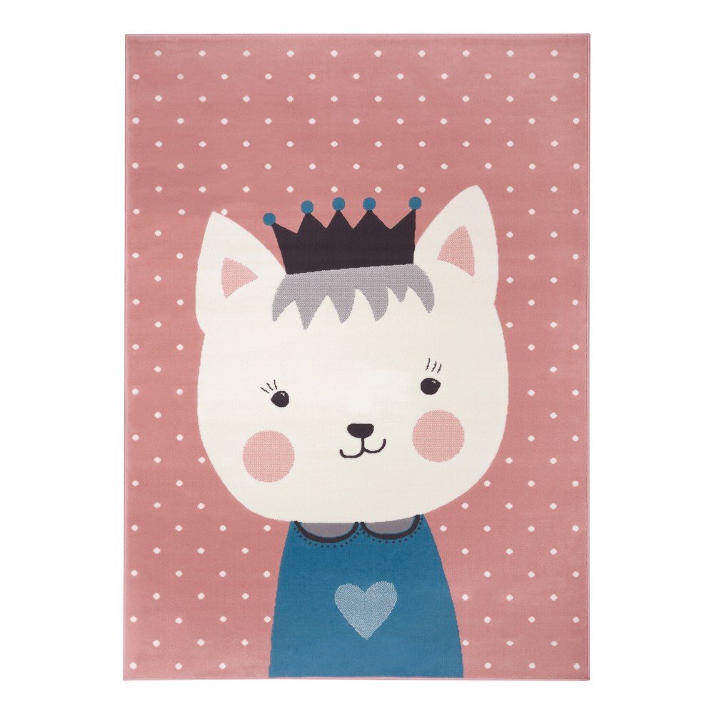 Dětský růžový koberec Hanse Home Adventures Kitty Bonny, 120 x 170 cm v:1423571