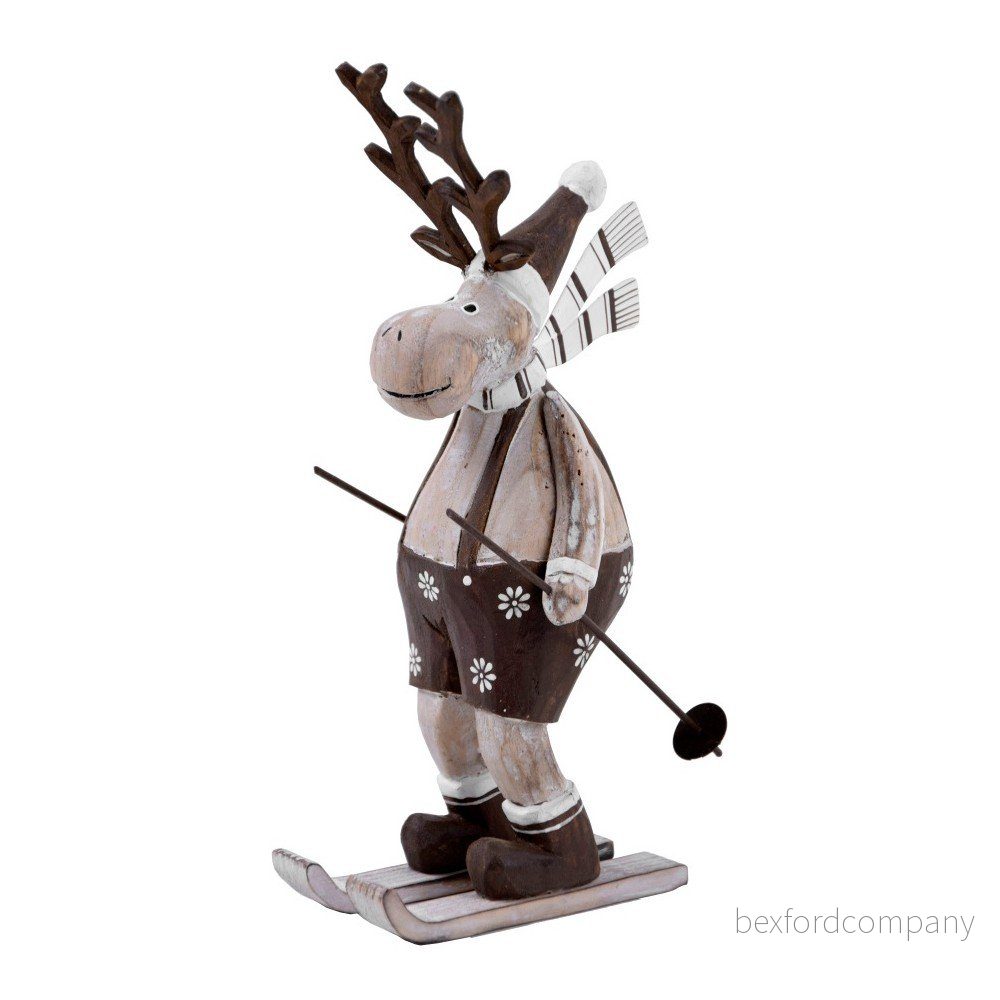 Vánoční dekorace ze dřeva ve tvaru soba na lyžích Ego Dekor Rudolf, výška 24 cm v:1315206