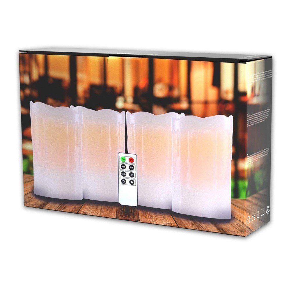 Sada 4 světelných svíček s dálkovým ovladačem DecoKing Subtle Feel v:1183134