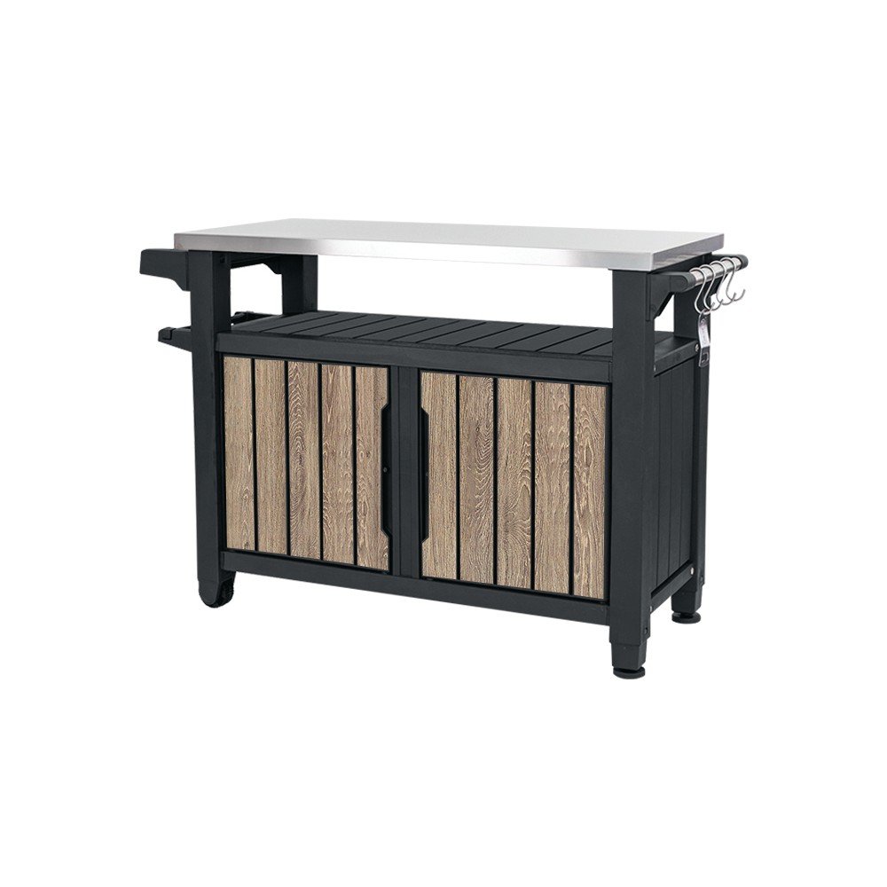 Plastový odkládací grilovací stolek 134x52 cm Deco Unity XL – Keter v:1922694