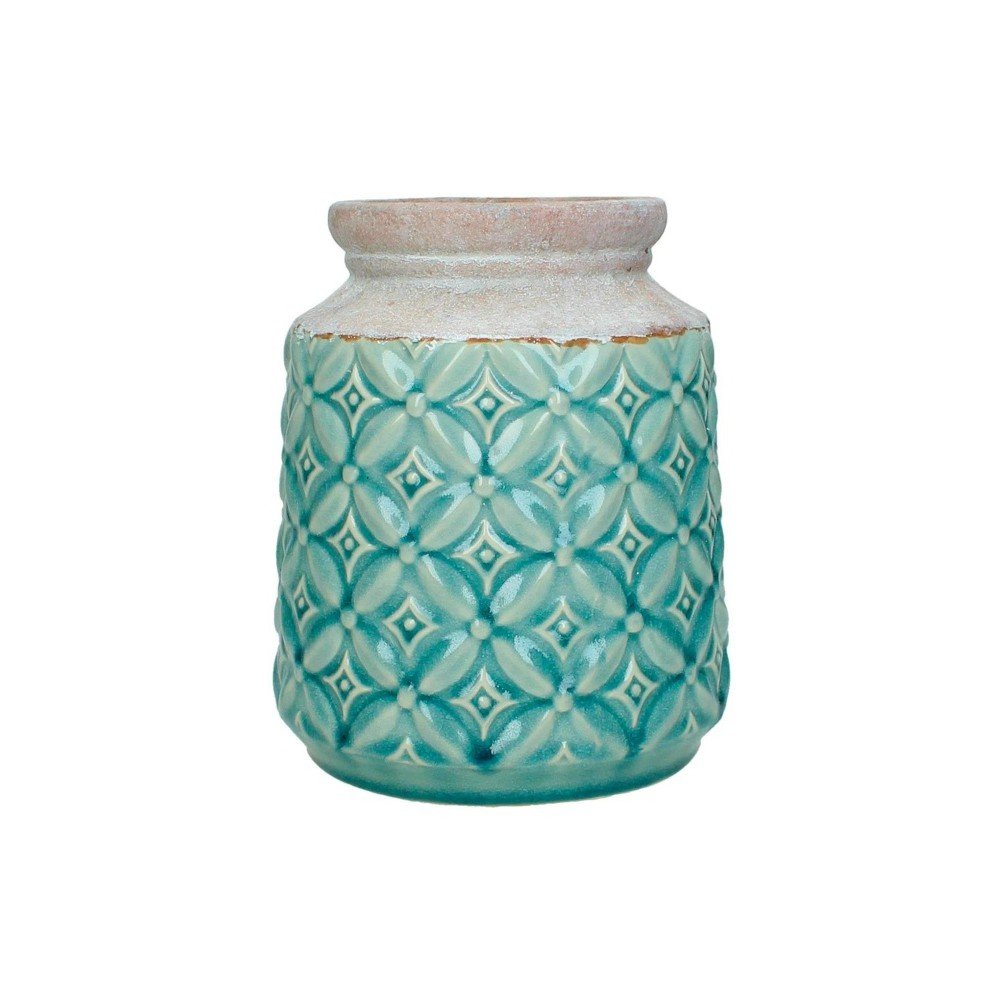 Tyrkysová keramická váza HF Living Shell, výška 20 cm v:1020068