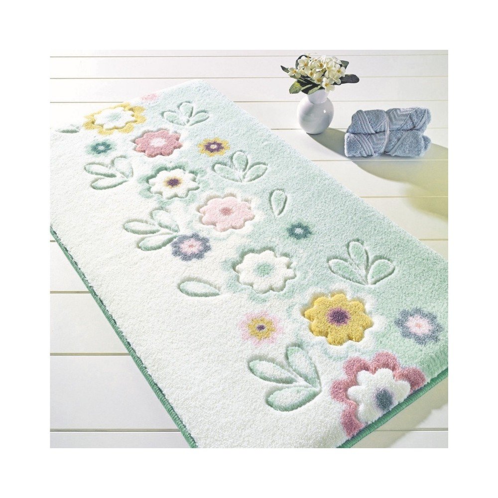 Tyrkysová předložka do koupelny Confetti Bathmats April, 57 x 100 cm v:826866