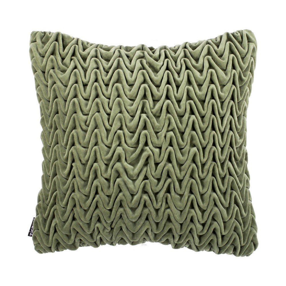 Zelený polštář ZicZac Waves, 45 x 45 cm v:947070
