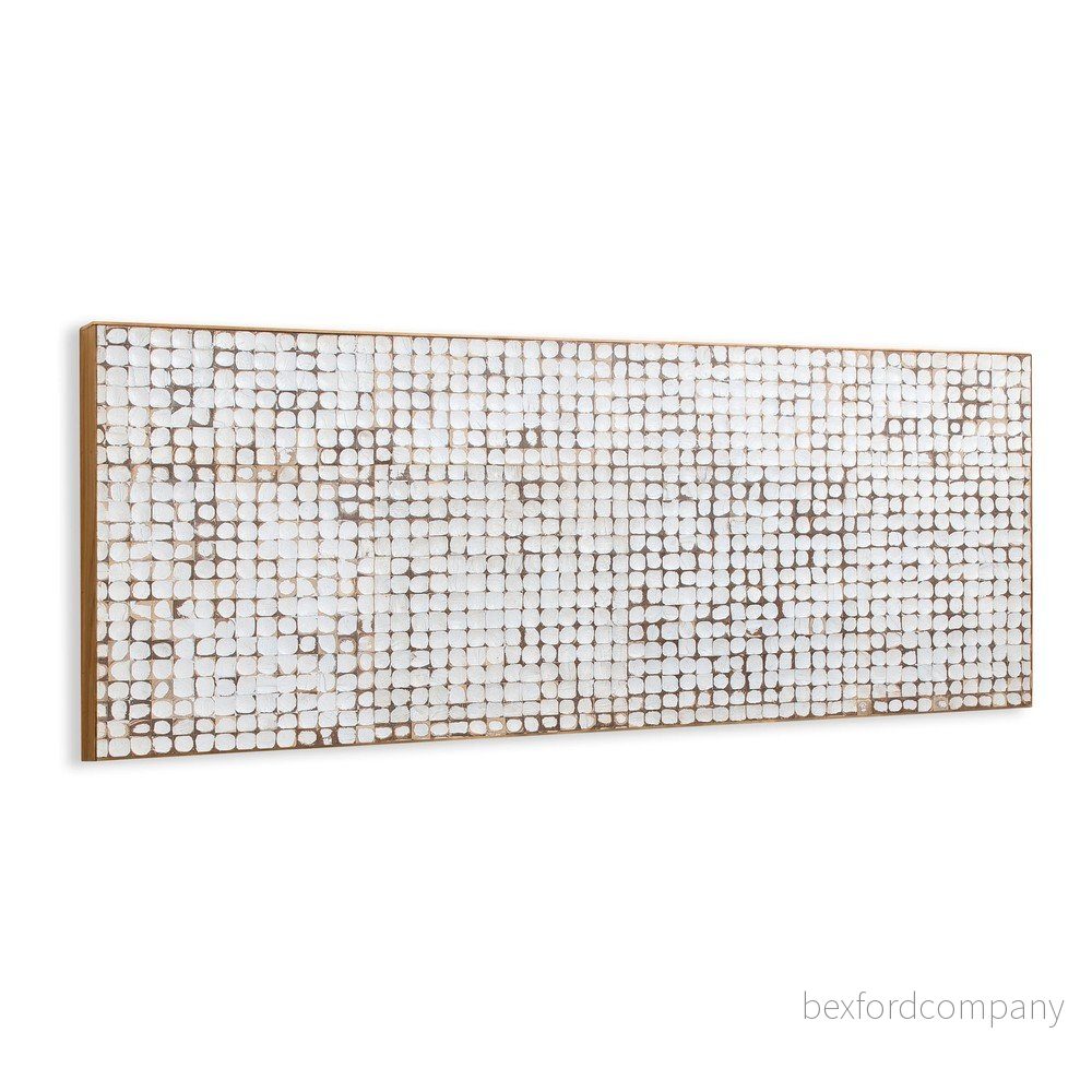 Čelo postele z mangového dřeva v bílo-přírodní barvě 194x60 cm Kron – Kave Home v:1513130