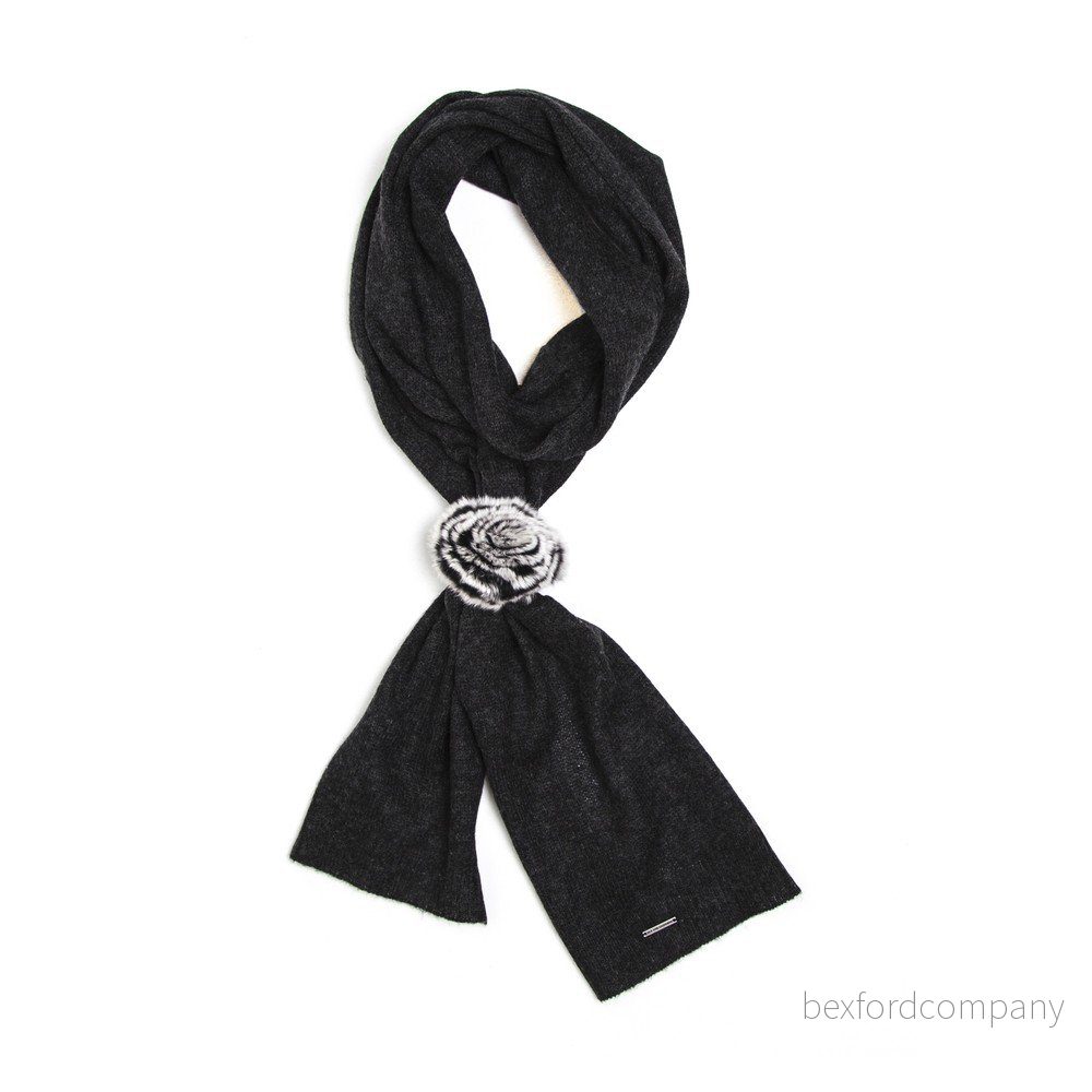 Černá šála Silk and Cashmere Lumière Garnir v:731672 Černá šála Silk and Cashmere Lumière Garnir v:731672