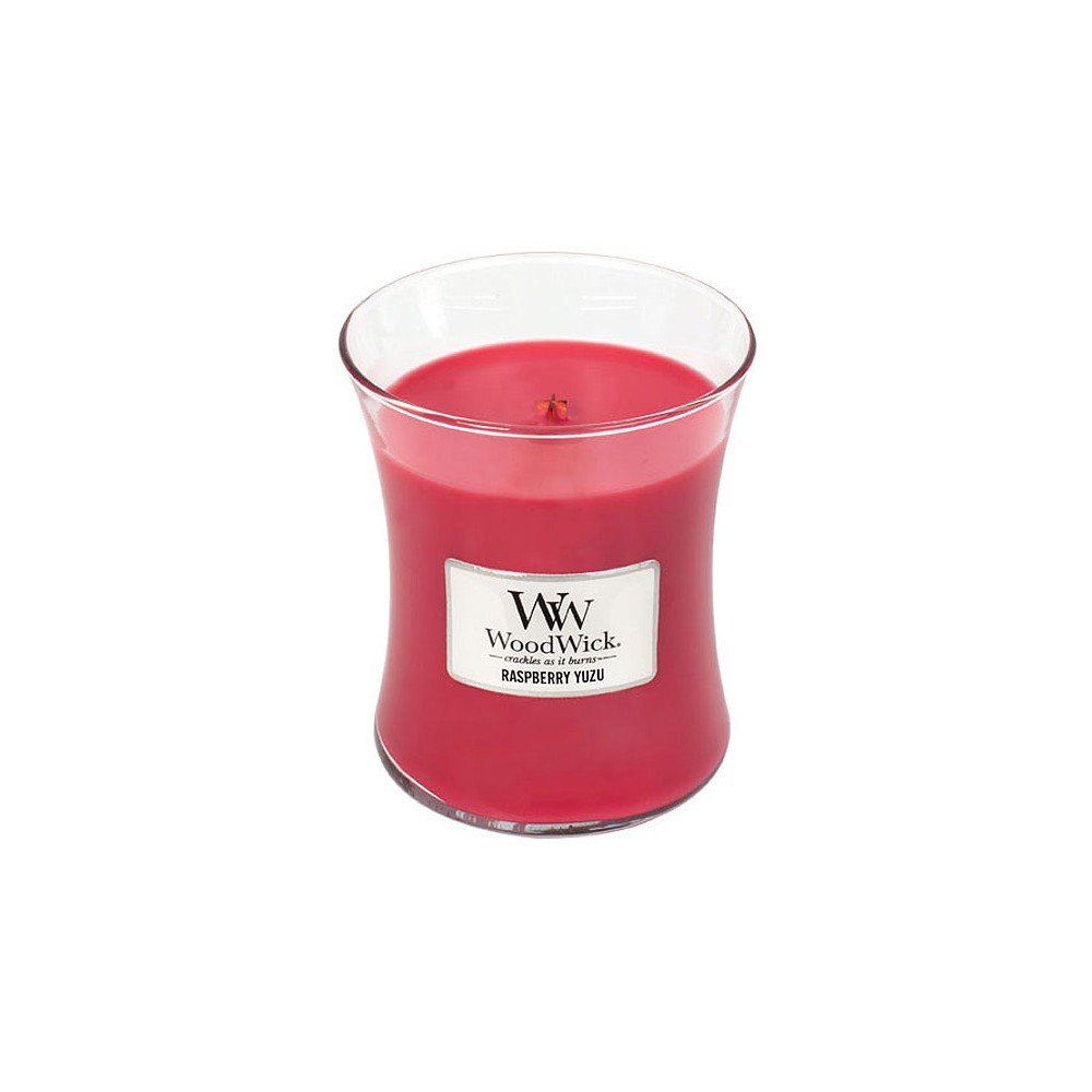 Svíčka s vůní malin a plodů yuzu WoodWick, doba hoření 60 hodin v:955178