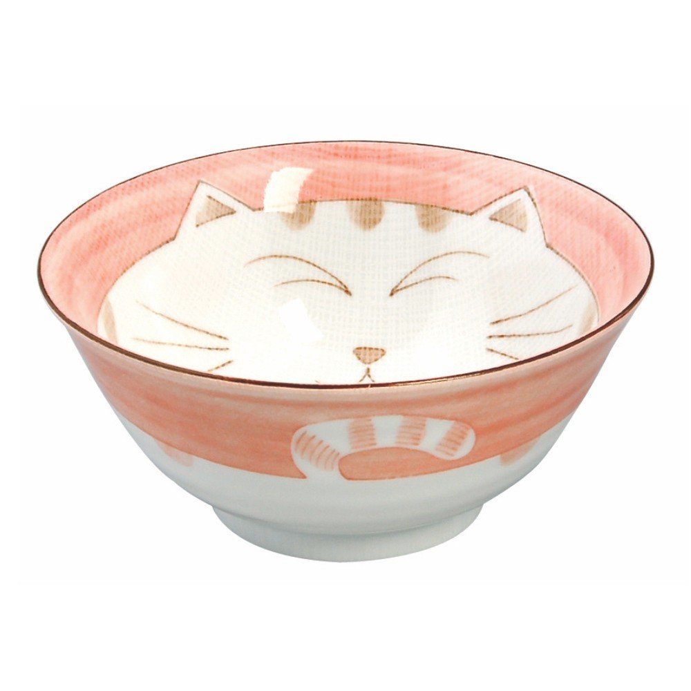 Růžová porcelánová miska Tokyo Design Studio Kawaii Cat, 500 ml v:1281424