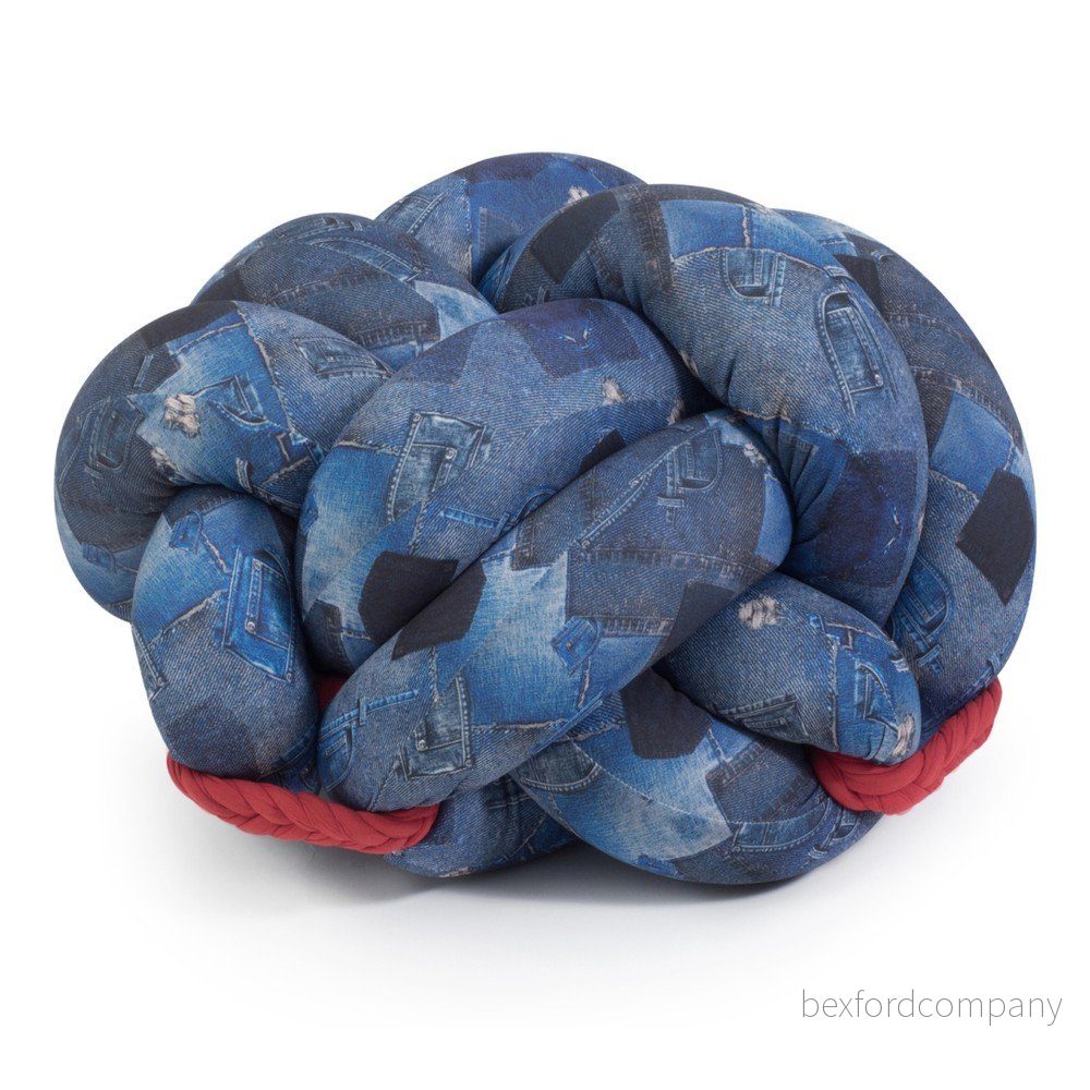 Malý polštář/puf Knotty Knots Jeans v:839604