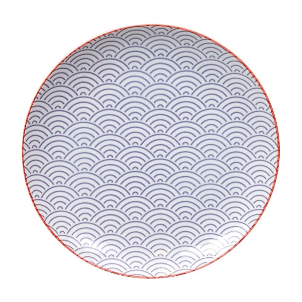 Fialový porcelánový talíř Tokyo Design Studio Big Wave, ⌀ 25,7 cm v:788786