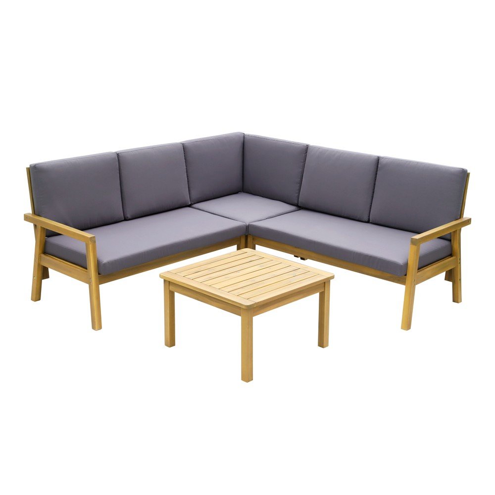 Šedý zahradní lounge set z masivu akácie pro 5 Allison v:1474406