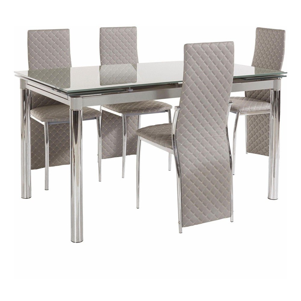 Set jídelního stolu a 4 šedých jídelních židlí Støraa Pippa William Grey v:1043588