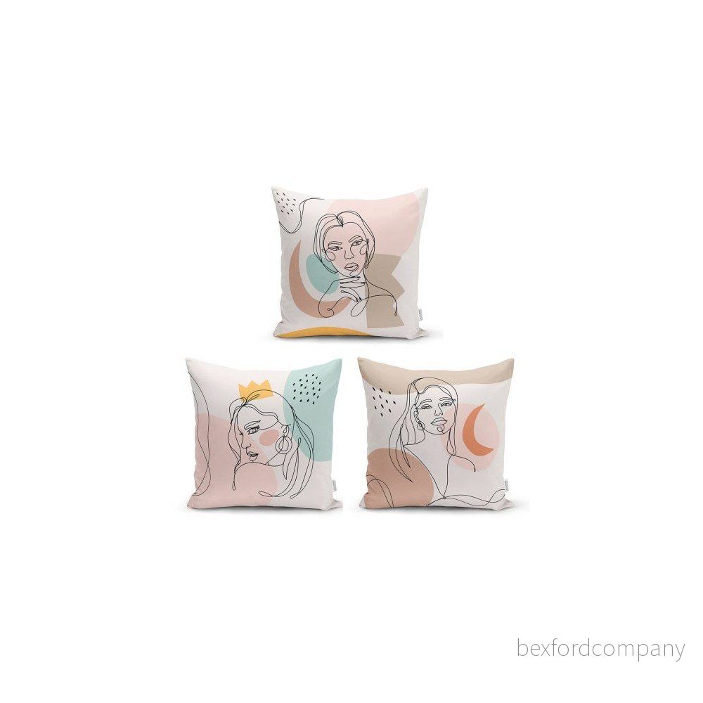 Sada 3 dekorativních povlaků na polštáře Minimalist Cushion Covers Minimalist Line, 45 x 45 cm v:1372003