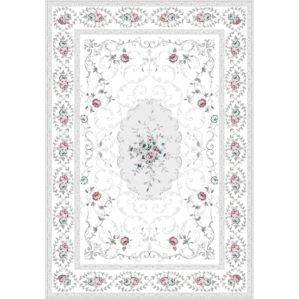 Bílo-šedý koberec Vitaus Flora, 160 x 230 cm v:1405683