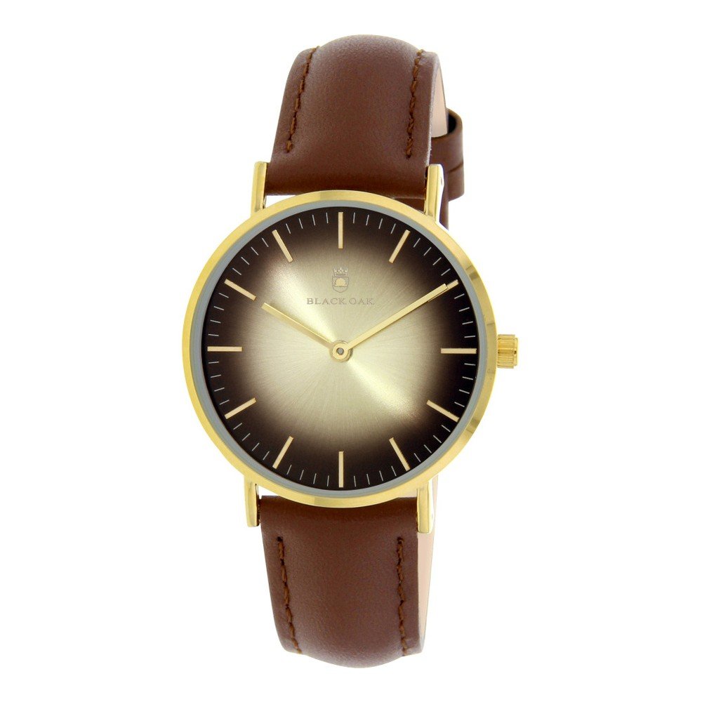 Hnědozlaté dámské hodinky Black Oak Time v:864424