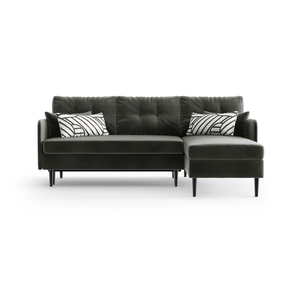 Tmavě šedá rohová rozkládací pohovka Daniel Hechter Home Dark Grey Memphis, pravý roh v:1314314