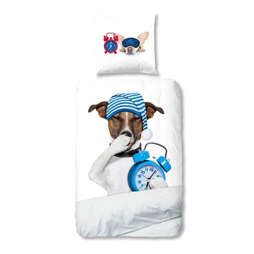 Dětské povlečení na jednolůžko z čisté bavlny Muller Textiels Sleepy Dog, 135 x 200 cm v:1094846