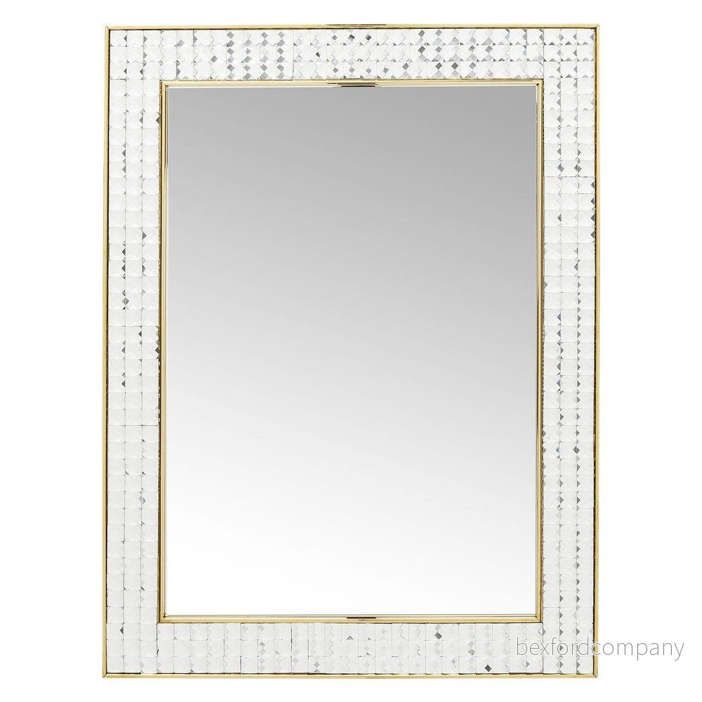 Nástěnné zrcadlo Kare Design Crystals Gold, 80 x 60 cm v:1092166