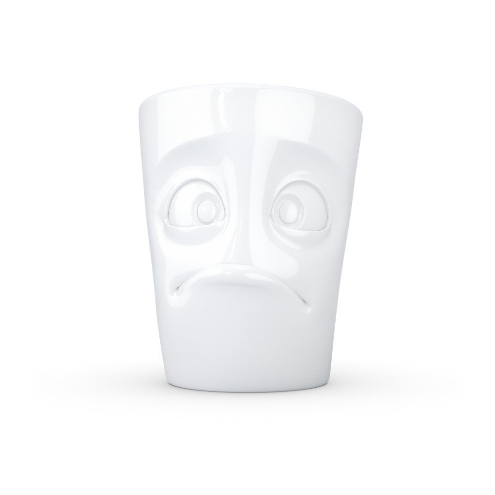 Bílý bezradný porcelánový hrnek s ouškem 58products v:756186