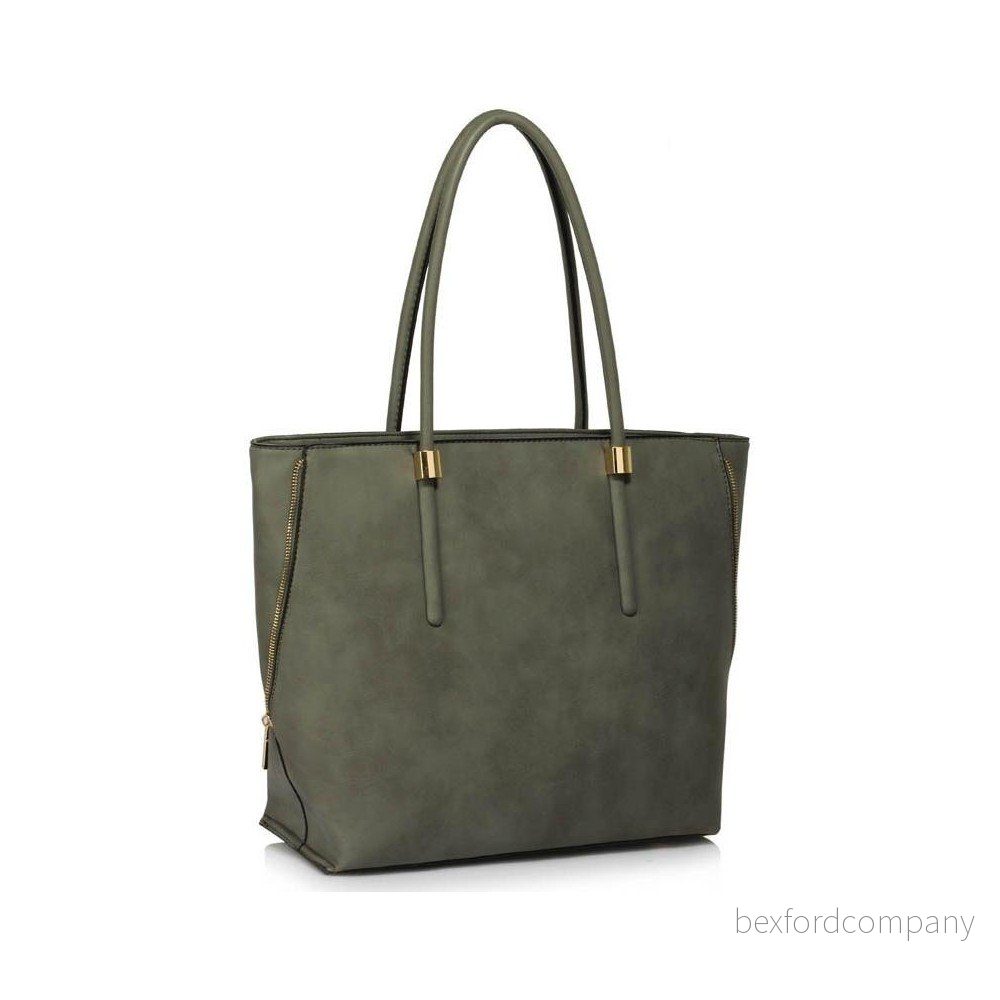 Šedá kabelka z eko kůže L&S Bags Truda v:848546