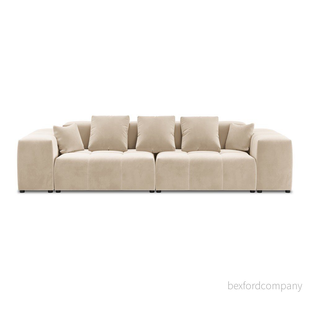 Béžová sametová pohovka 320 cm Rome Velvet v:1507848