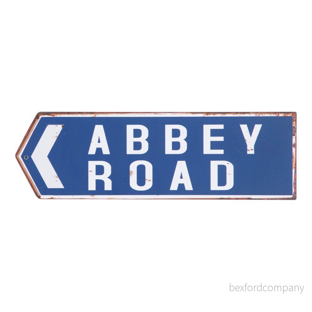 Nástěnná retro cedule Novita Abbey Road v:799018