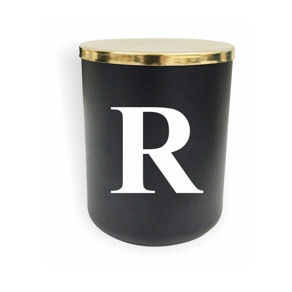 Černo-bílá svíčka North Carolina Scandinavian Home Decors Monogram Glass Candle R v:1193288