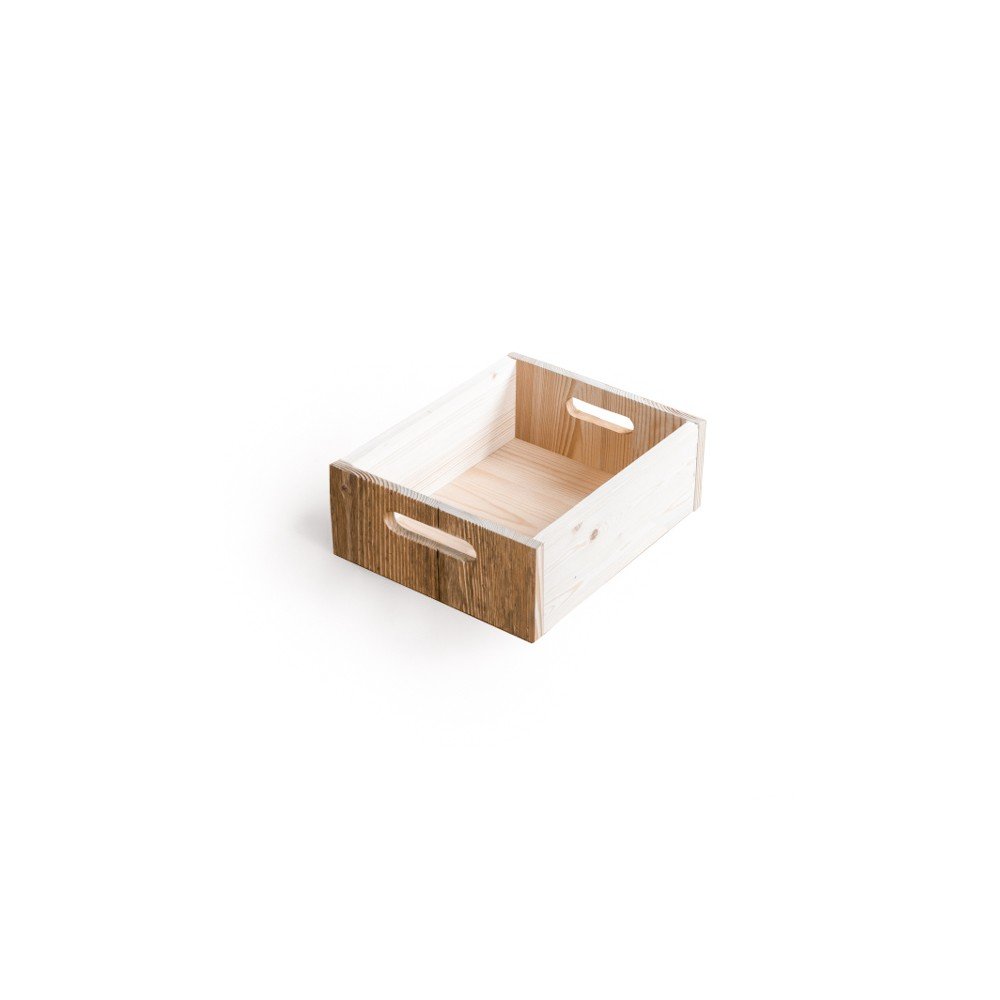 Dřevěný zásuvný box se světlými detaily Antique Wood, výška 14,5 cm v:901270