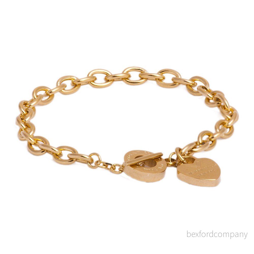 Náramek z chirurgické oceli Victoria Walls Gold Cloe v:728730