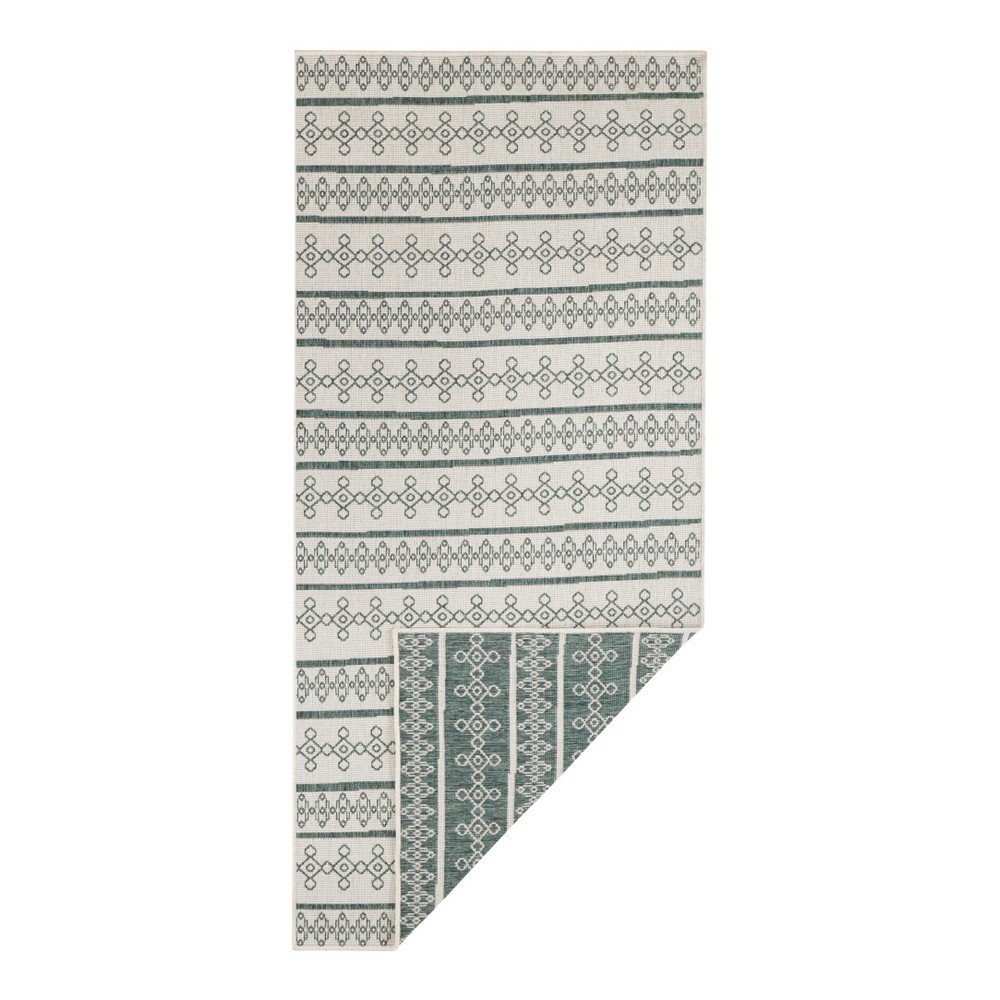 Zeleno-krémový oboustranný koberec vhodný i na ven Bougari Madeira, 200 x 290 cm v:1228328