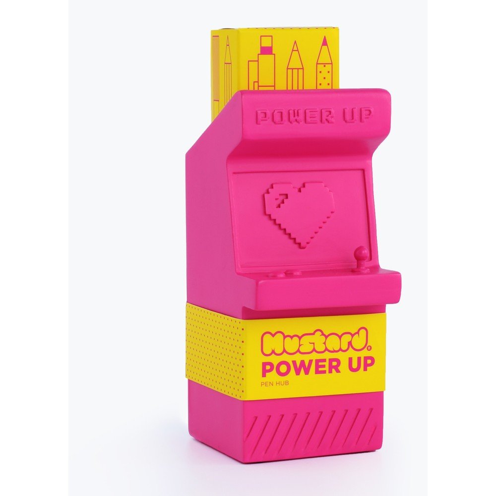Růžový stojánek na tužky Just Mustard Power Up v:1338873