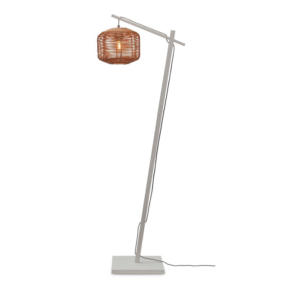 Stojací lampa s ratanovým stínidlem v bílo-přírodní barvě Tanami – Good&Mojo v:1605752