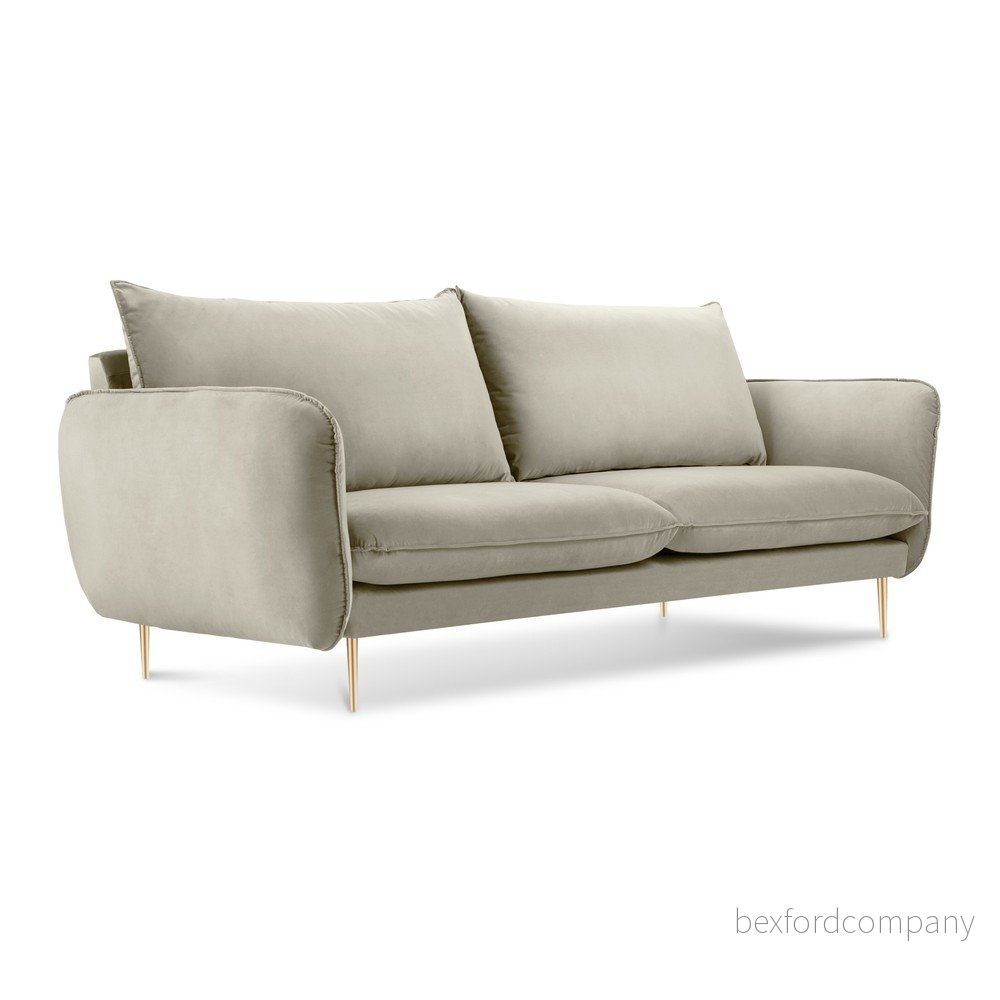 Béžová sametová pohovka Cosmopolitan Design Florence,160 cm v:1304790