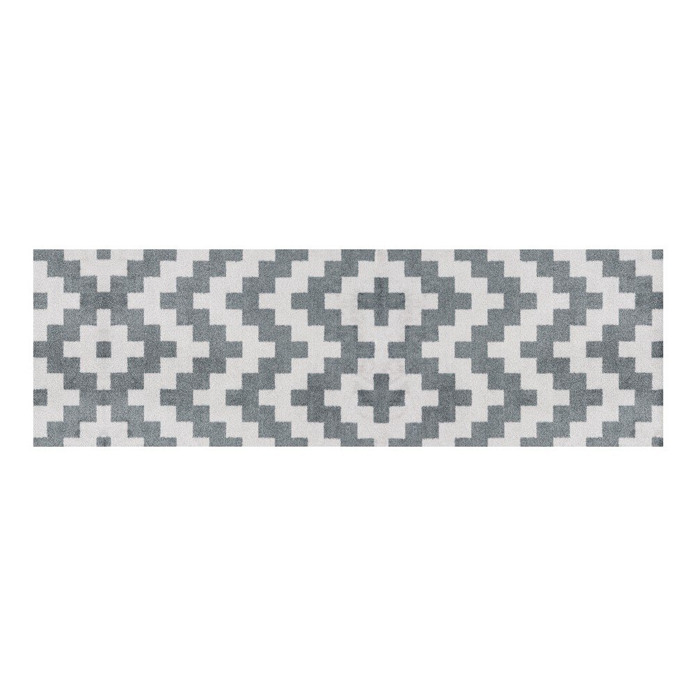 Šedě vzorovaný běhoun White Label Zic Zac, 70 x 50 cm v:1251494