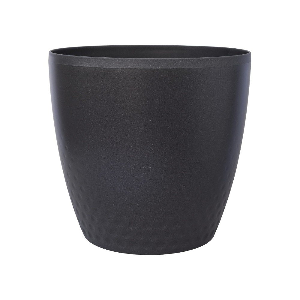 Antracitově šedý květináč Plastia Perla, ø 14 cm v:1145398 Antracitově šedý květináč Plastia Perla, ø 14 cm v:1145398
