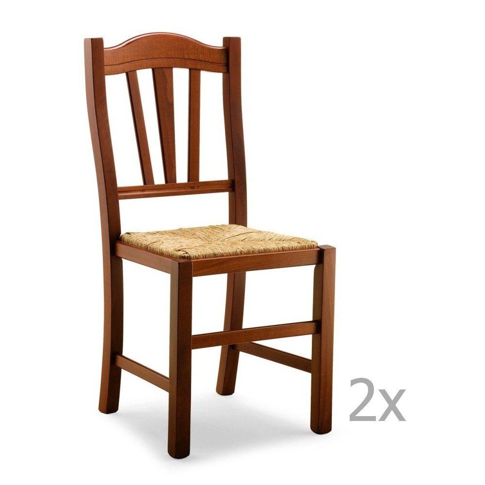 Sada 2 dřevěných jídelních židlí Castagnetti Classico v:851172