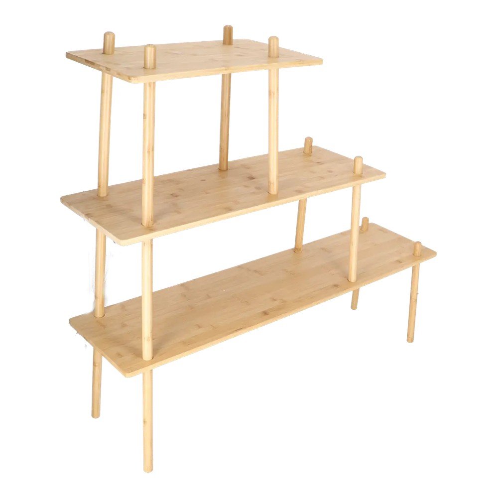 Bambusový regál ve světle přírodní barvě 117x106x30 cm – Esschert Design v:1923072