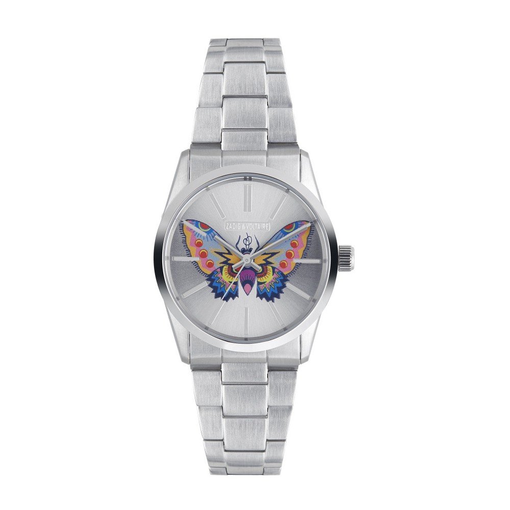 Dámské hodinky stříbrné barvy Zadig & Voltaire Butterfly v:1033402