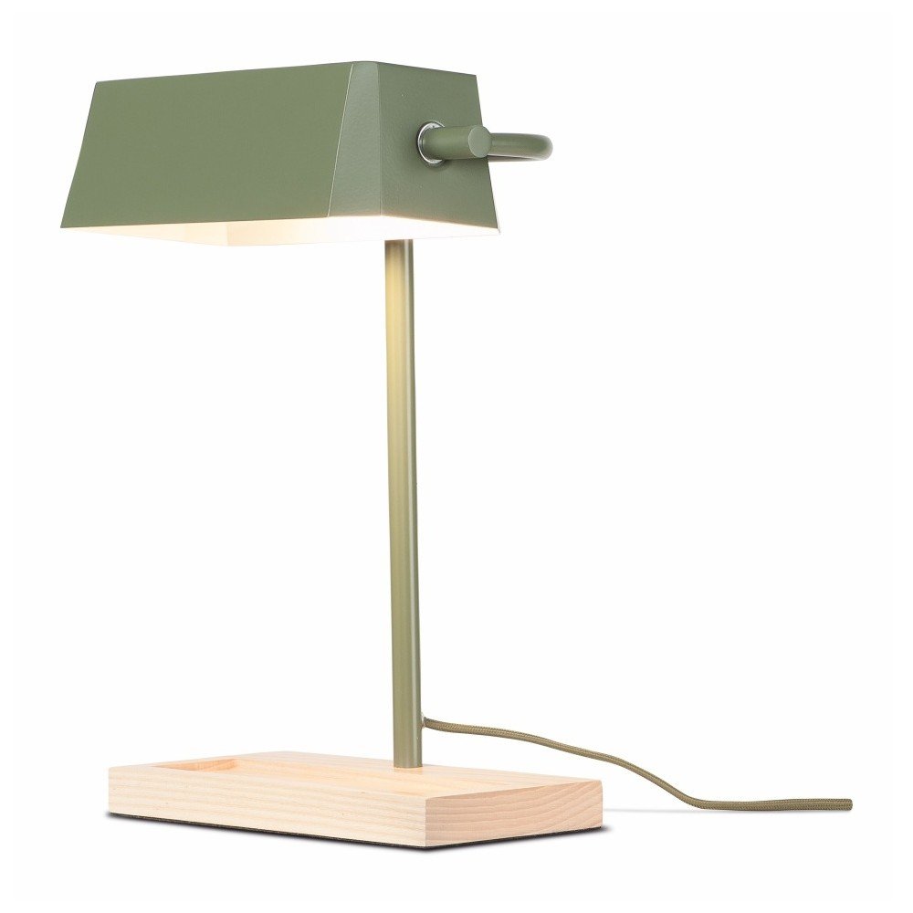 Stolní lampa s kovovým stínidlem v zeleno-přírodní barvě Cambridge – it's about RoMi v:926752