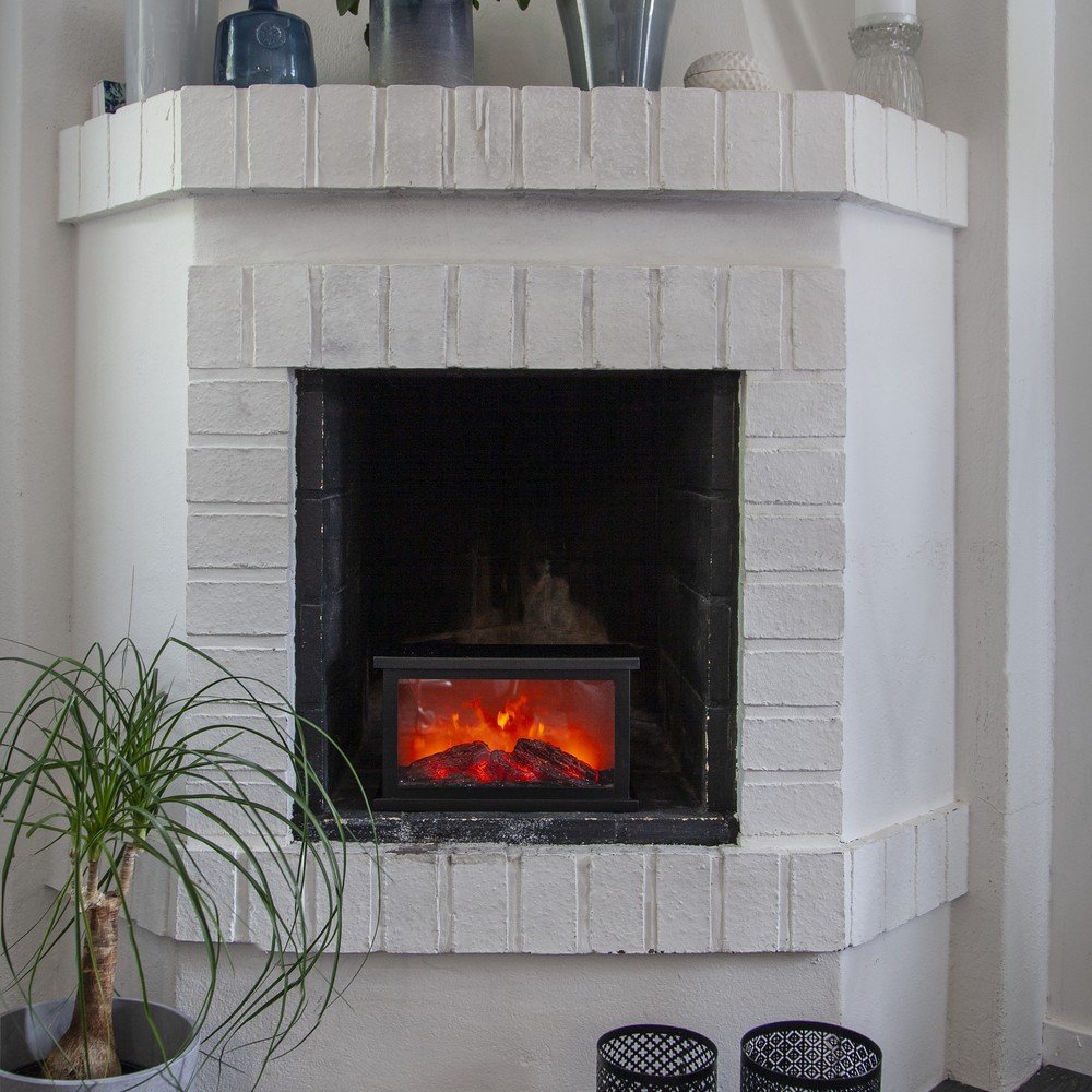 Světelná LED dekorace s imitací plamene Star Trading Fireplace, šířka 30 cm v:1436789