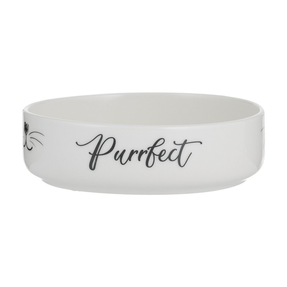 Bílá kameninová miska pro kočky Mason Cash Purrfect, ø 13 cm v:1450688