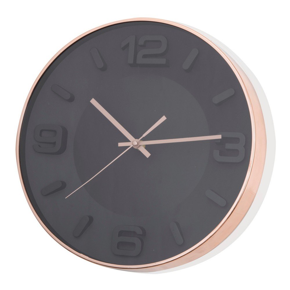 Černé nástěnné hodiny Brandani Rose Gold v:816366