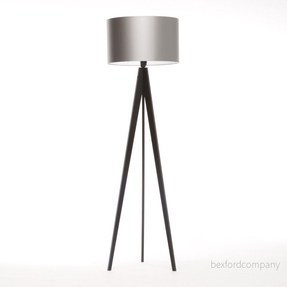 Stříbrná stojací lampa 4room Artist, černá lakovaná bříza, 150 cm v:744160
