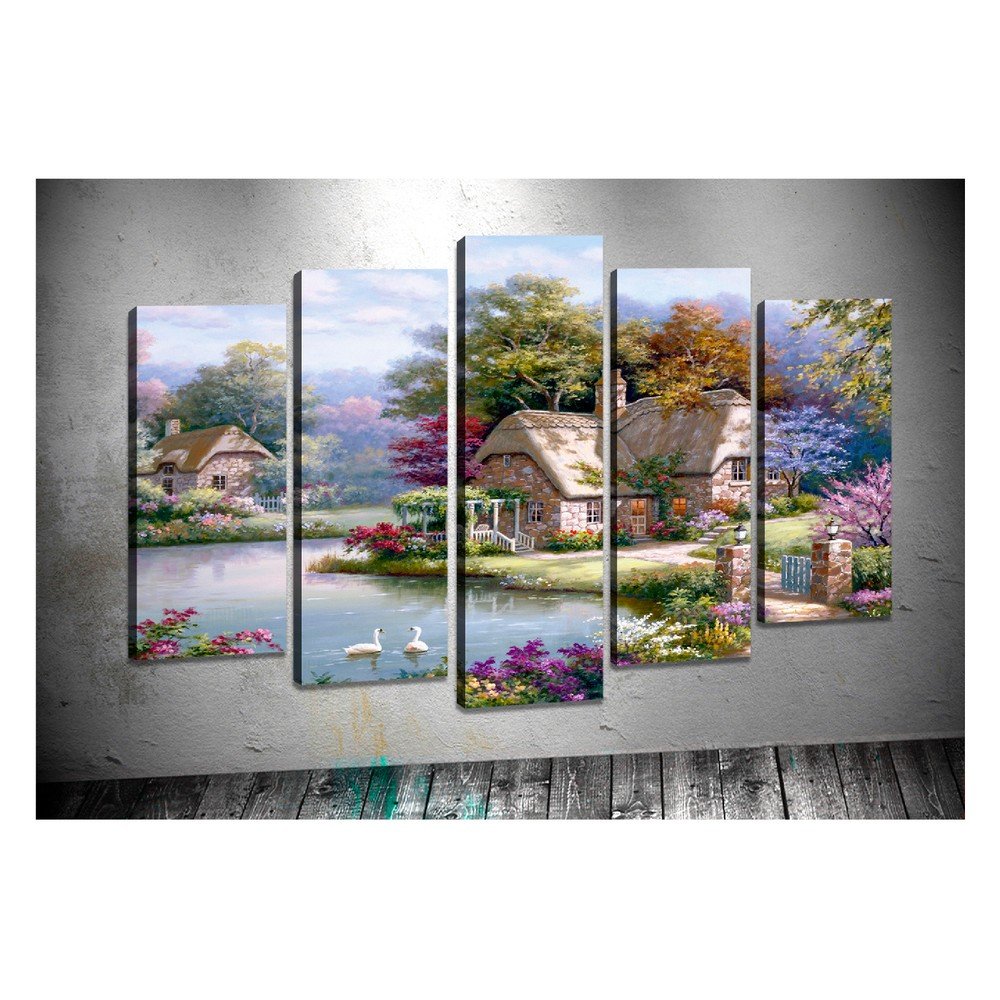 Sada 5 obrazů Tablo Center House by the River v:1240672